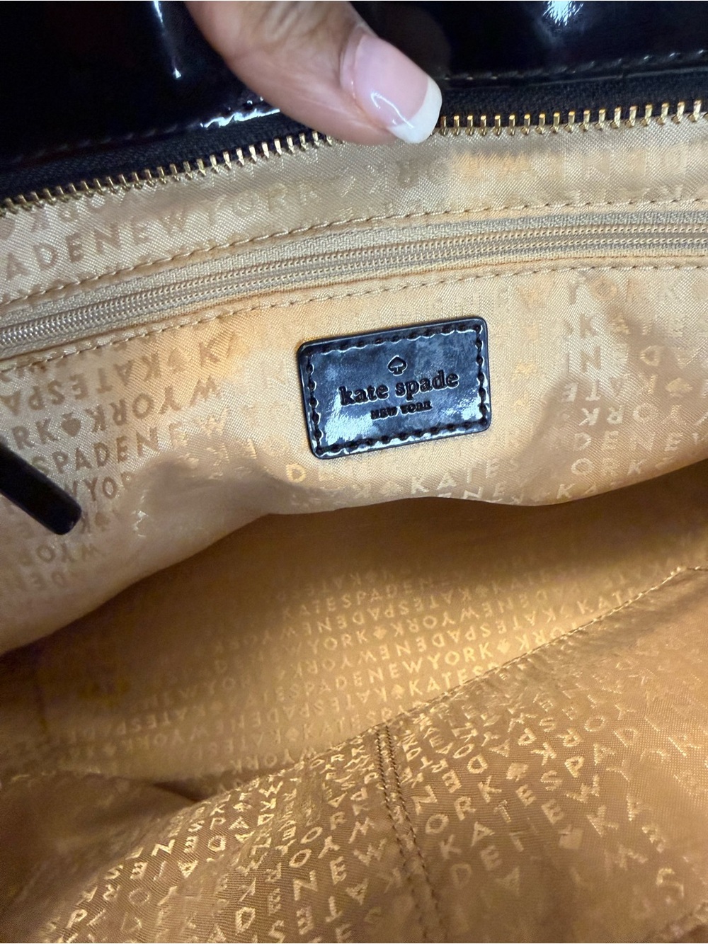 Kate Spade New York Perforated Patent Leather Tote Bag – Black - Picture 6 of 16